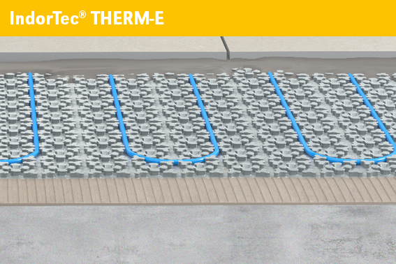 Gutjahr Produktaufbau IndorTec THERM-E Fußbodenheizung | © Gutjahr Systemtechnik