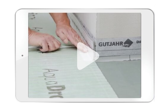 Tablet mit dem Verlegevideo | © Gutjahr Systemtechnik Tablet mit dem Verlegevideo | © Gutjahr Systemtechnik